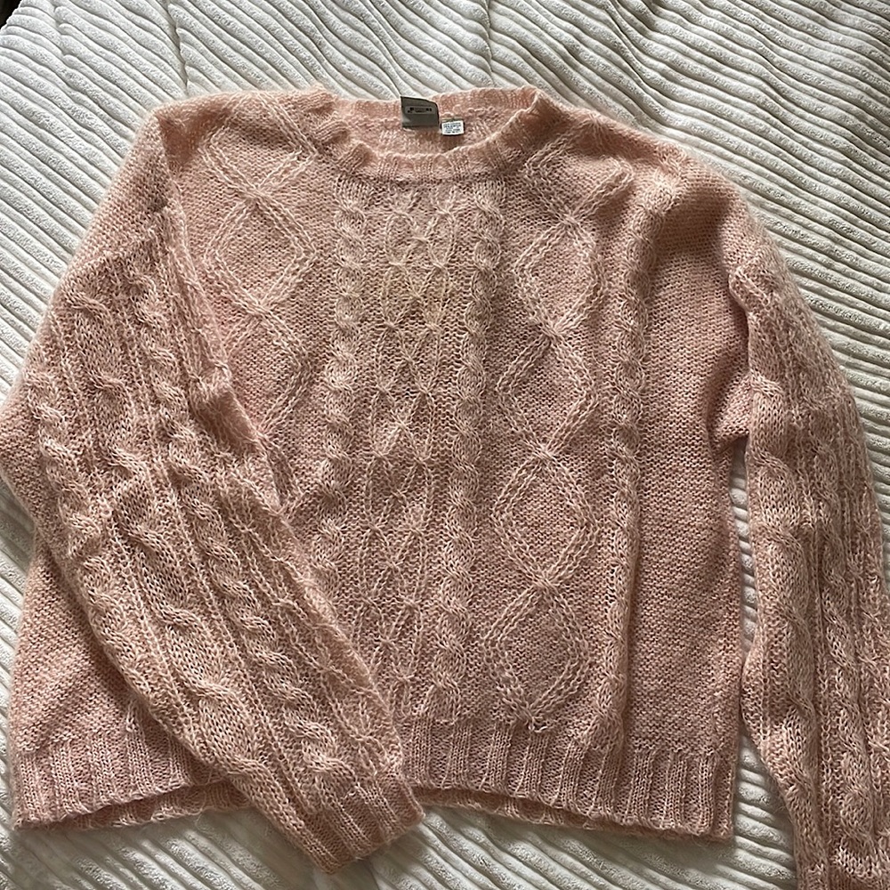 Vintage Pink Mohair/Acrylic Sweater Sz Medium